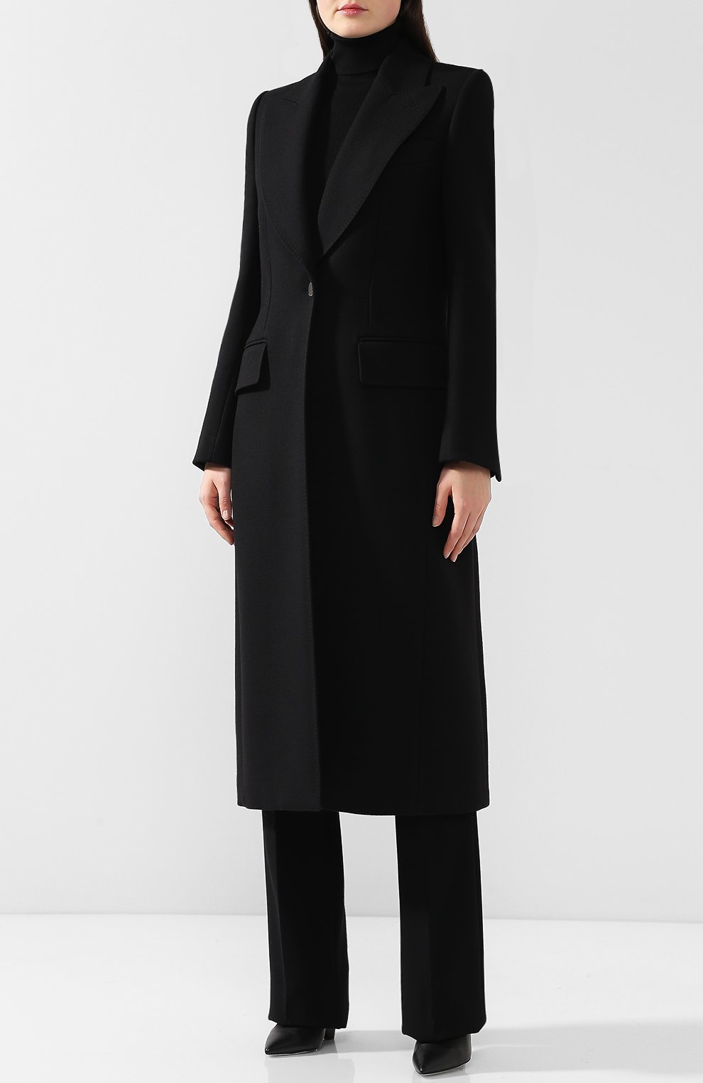 Однотонное шерстяное пальто на одной пуговице TOM FORD, арт. CP1443-FAX211, фото 3