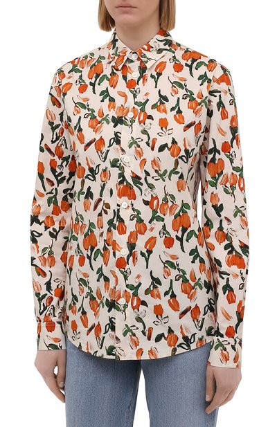 Хлопковая рубашка MARNI разноцветного цвета по цене 53950 руб., арт. CAMA0403A0/UTCZ98, фото 3 Хлопковая рубашка MARNI, арт. CAMA0403A0/UTCZ98, фото 3