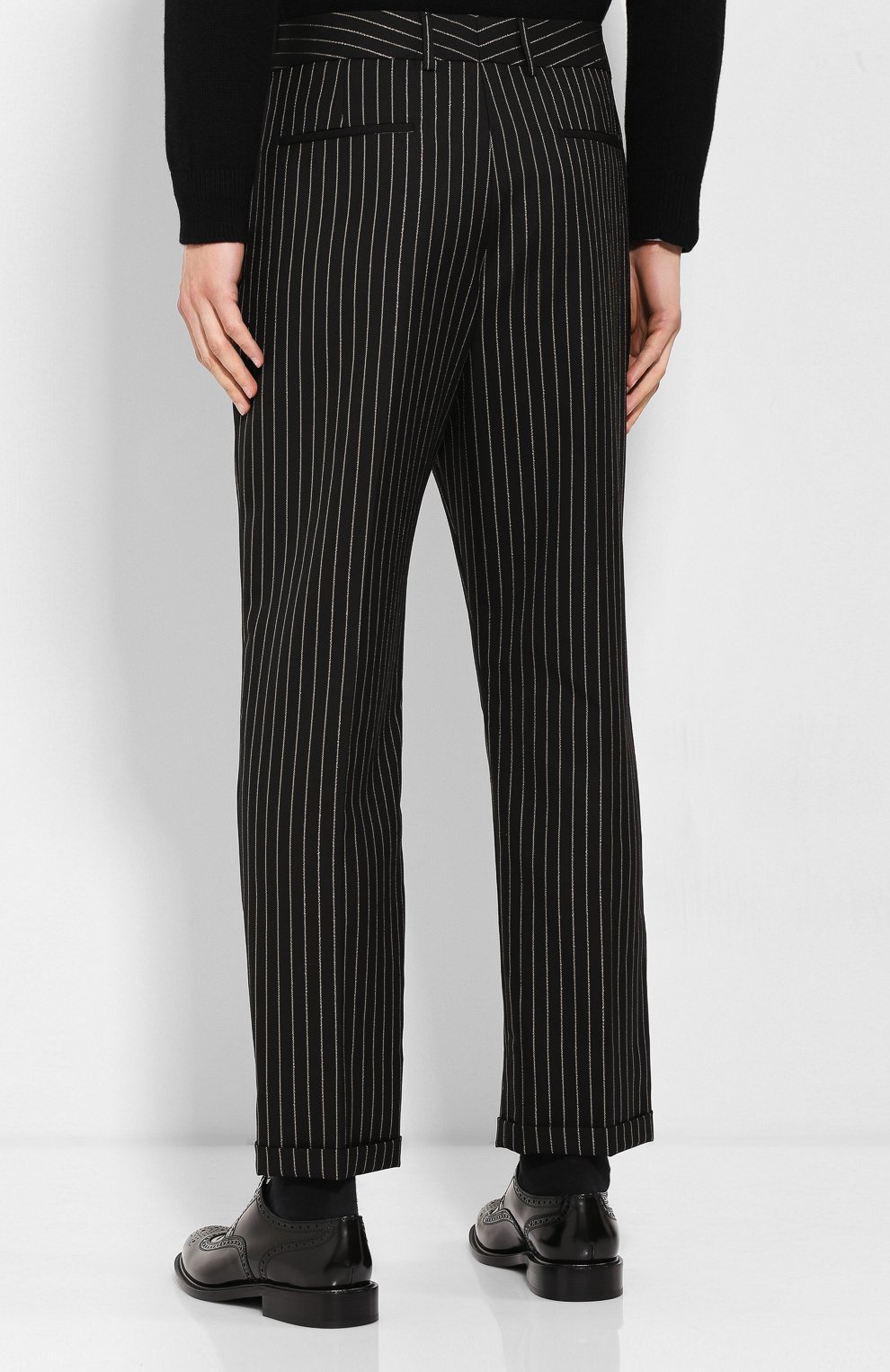 Шерстяные брюки SAINT LAURENT, арт. 563592/Y142V, фото 4