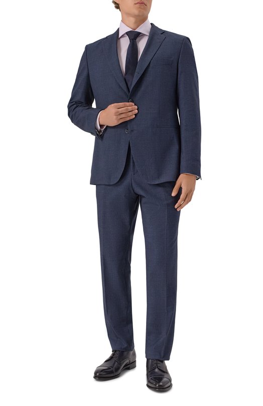 Хлопковая сорочка Zegna 9MS0BA/901351A9 Сиреневый  9MS0BA/901351A9 Фото 2