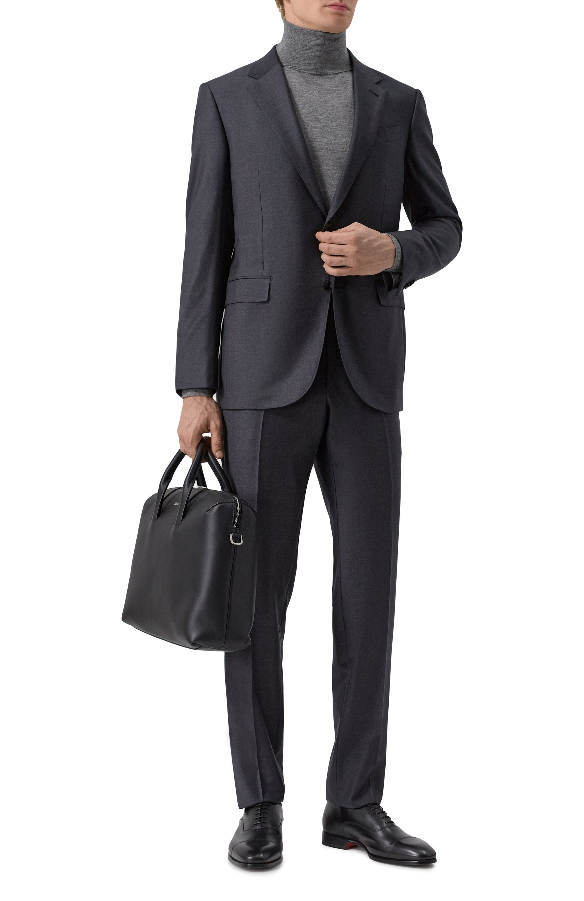 Кожаные оксфорды adrian SANTONI, арт. MCAG18883JC6BNTG, фото 2