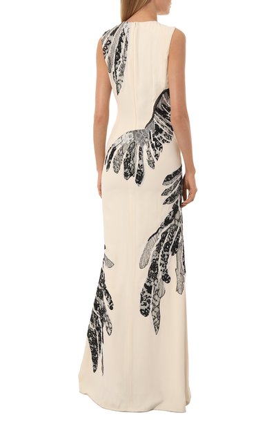 Платье ALEXANDER MCQUEEN черно-белого цвета по цене 1440000 руб., арт. 424436/QGE40, фото 4 Платье ALEXANDER MCQUEEN, арт. 424436/QGE40, фото 4