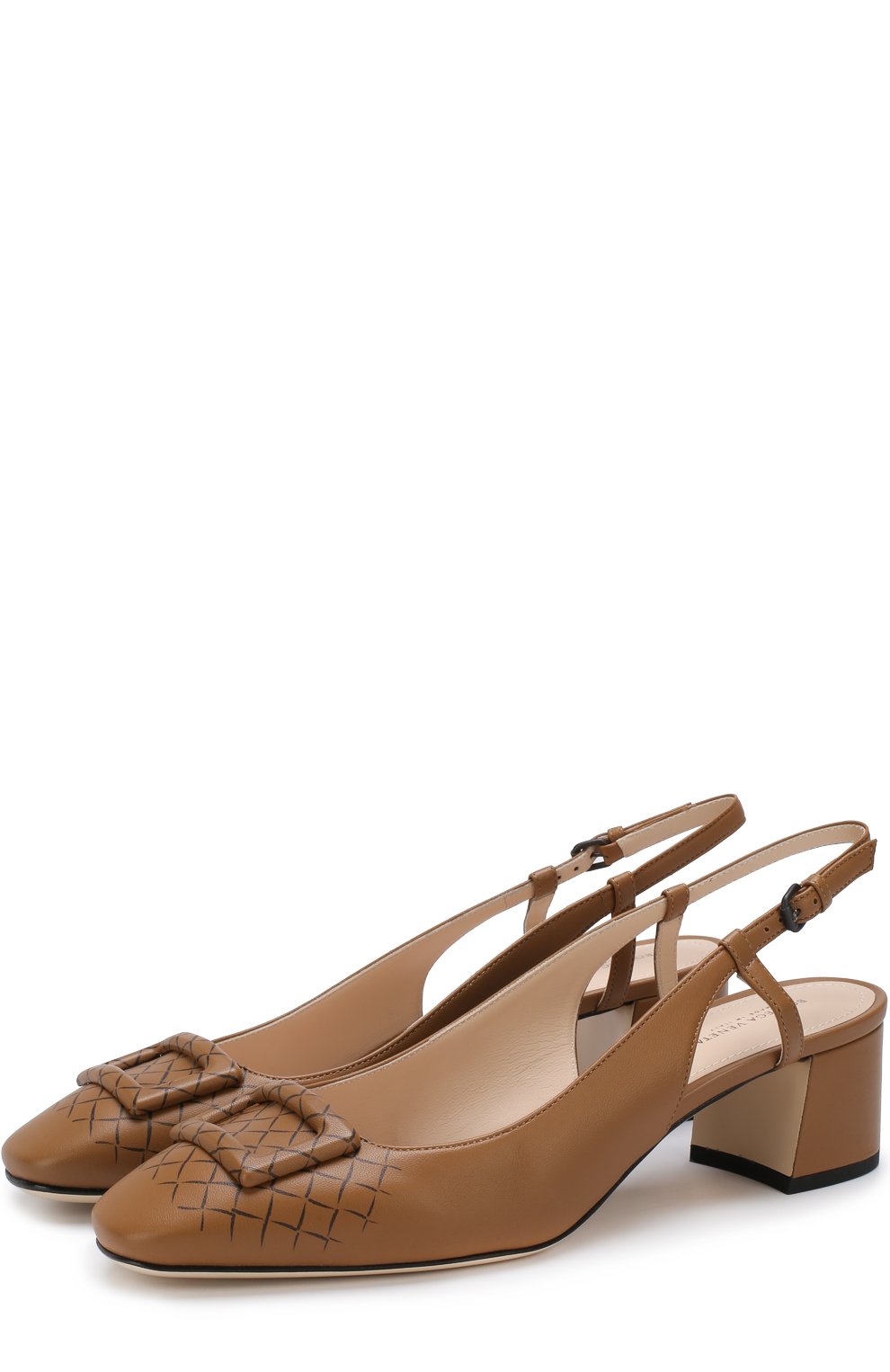 Кожаные туфли с плетением intrecciato BOTTEGA VENETA, арт. 496166/V0050, фото 1