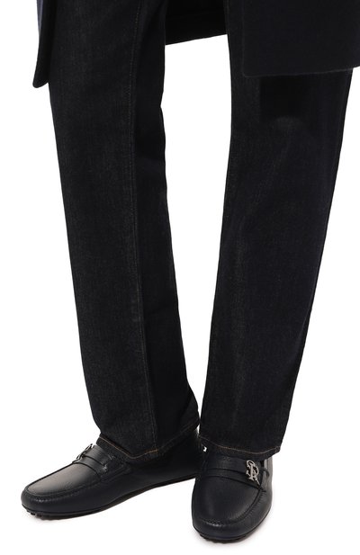 Кожаные мокасины STEFANO RICCI темно-синего цвета по цене 107000 руб., арт. UC25_G1126/SKVN, фото 3 Кожаные мокасины STEFANO RICCI, арт. UC25_G1126/SKVN, фото 3