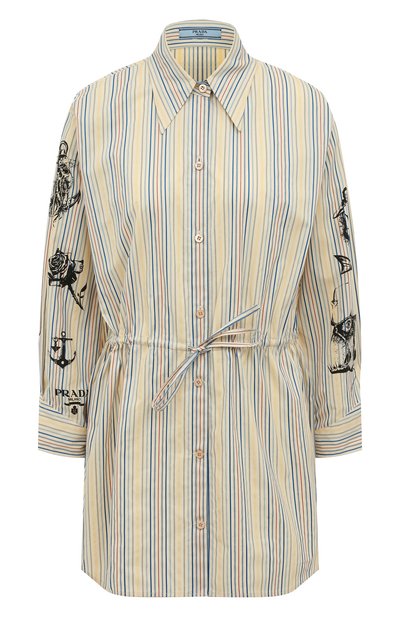 Женская хлопковая рубашка PRADA, арт. P458F-10M5-F0013-221