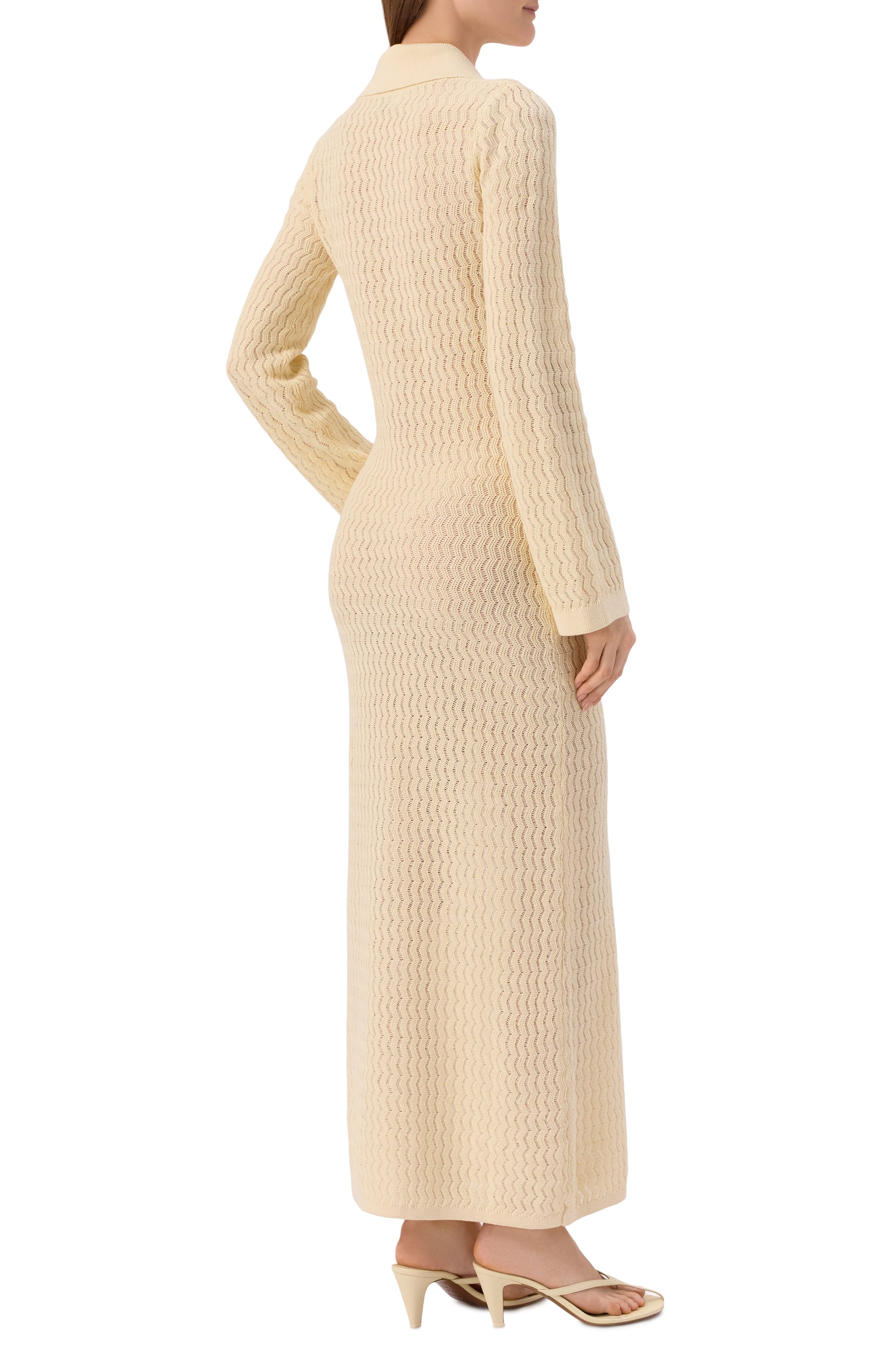 Платье из хлопка и льна YUZEFI, арт. TALIA-EYELASH DRESS/KNIT, фото 3