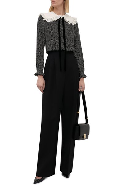 Шелковая блузка SAINT LAURENT, арт. 660883/Y5D12, фото 2