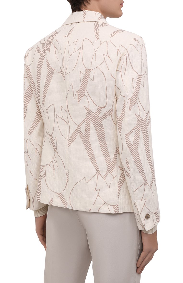 Пиджак из хлопка и льна GIORGIO ARMANI, арт. 2SGGG0RX/T03AH, фото 4