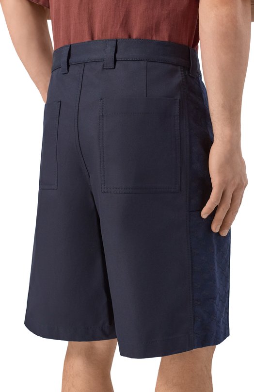 Хлопковые шорты Gucci 851720/ZAQH5 Синий  851720/ZAQH5 Фото 4