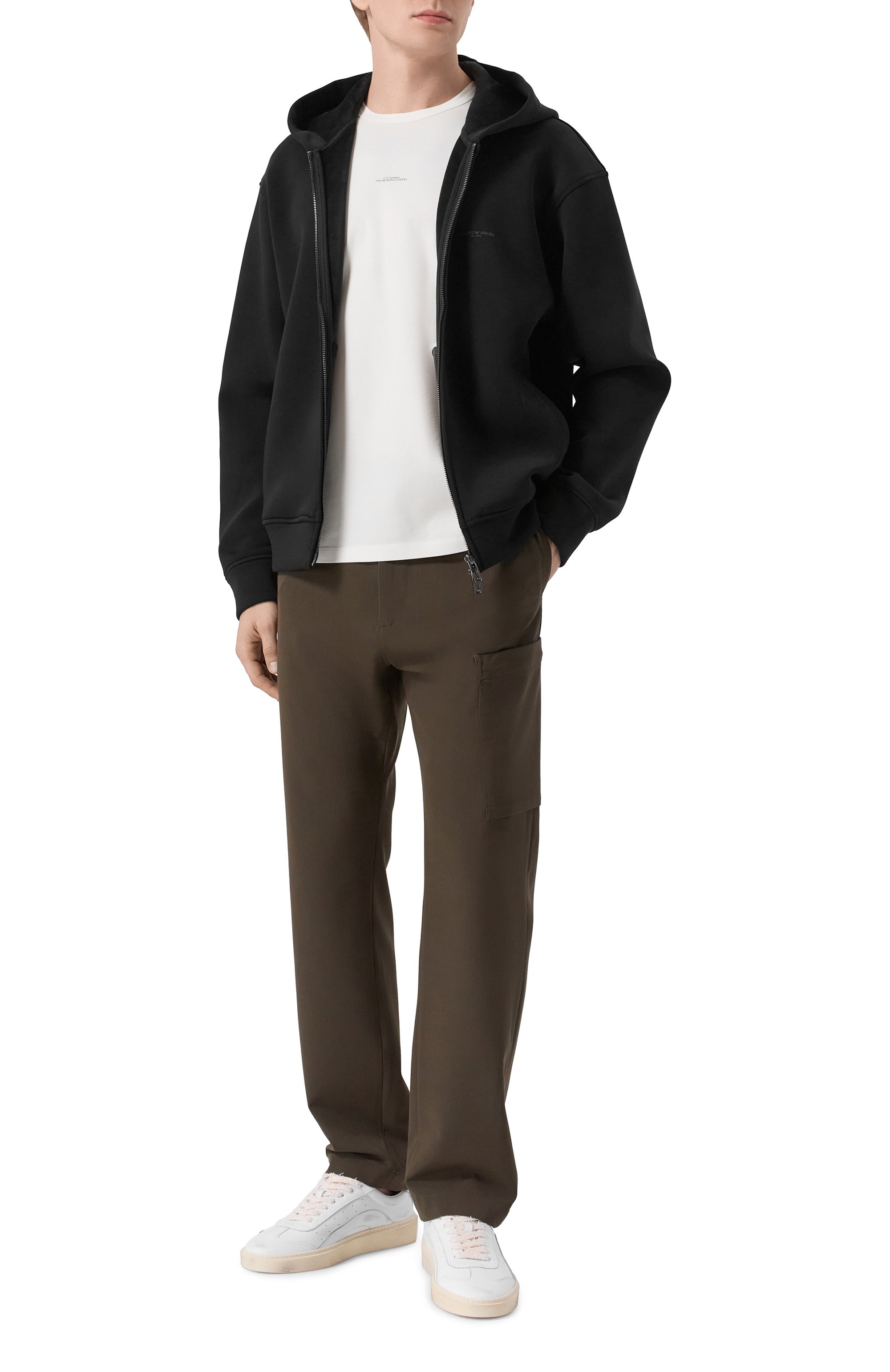 Хлопковая футболка C.P. COMPANY белого цвета по цене 16950 руб., арт. 19CLTS026A006370W, фото 2 Хлопковая футболка C.P. COMPANY, арт. 19CLTS026A006370W, фото 2