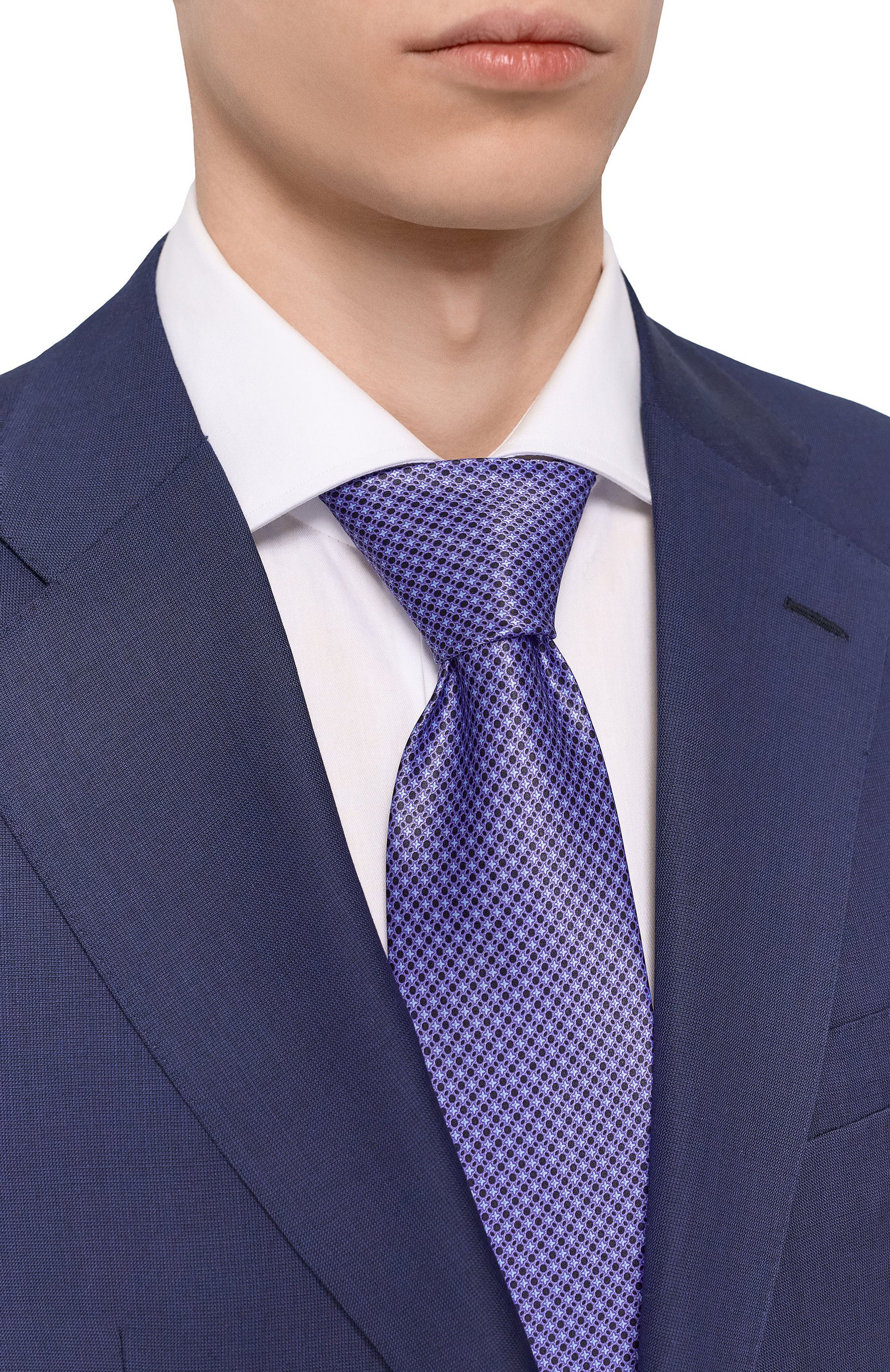 Шелковый галстук STEFANO RICCI фиолетового цвета по цене 34300 руб., арт. CX/55009, фото 2 Шелковый галстук STEFANO RICCI, арт. CX/55009, фото 2