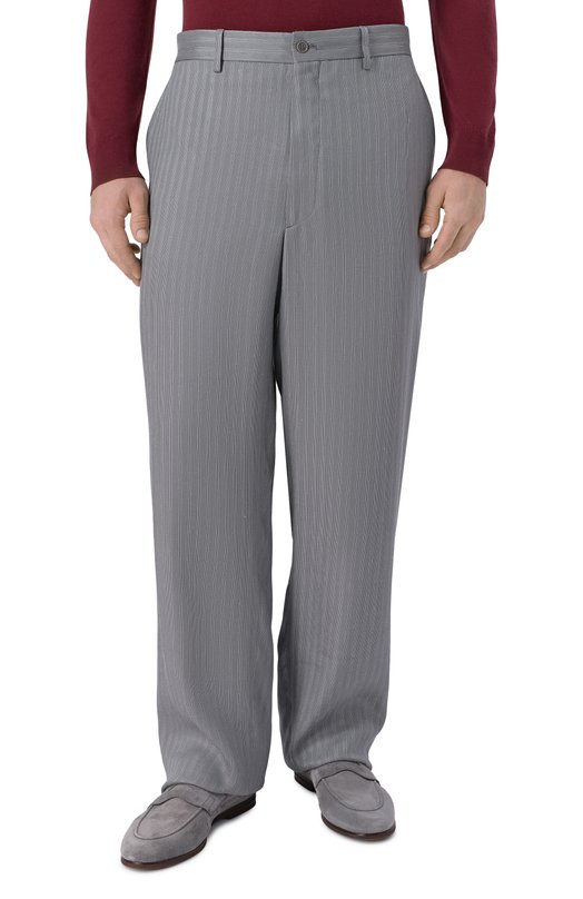 Брюки из вискозы и льна Giorgio Armani GM000121/TE14464 Серый  GM000121/TE14464 Фото 3