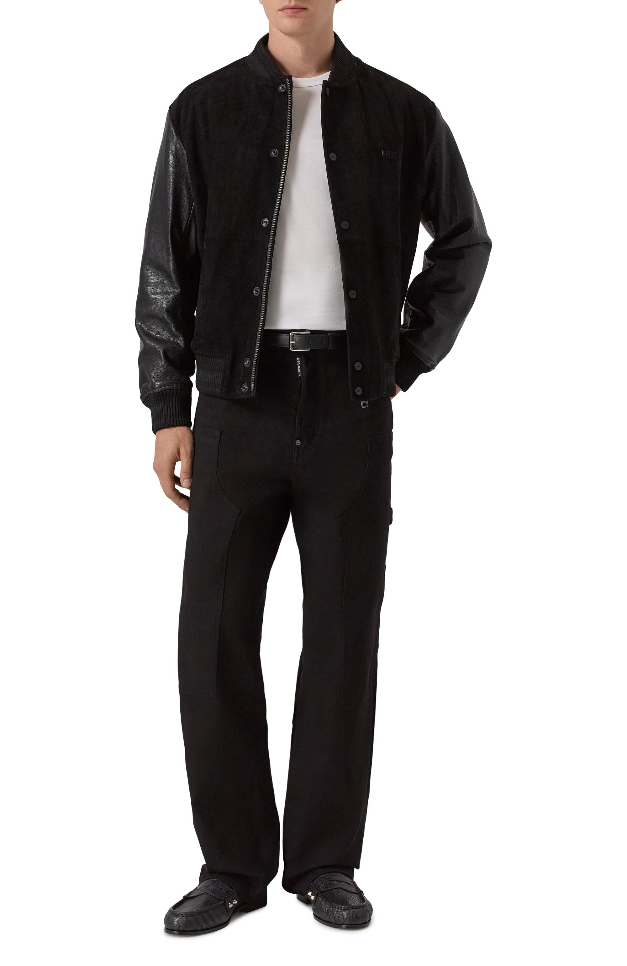 Кожаные лоферы all over studs DSQUARED2, арт. L0M0039, фото 2