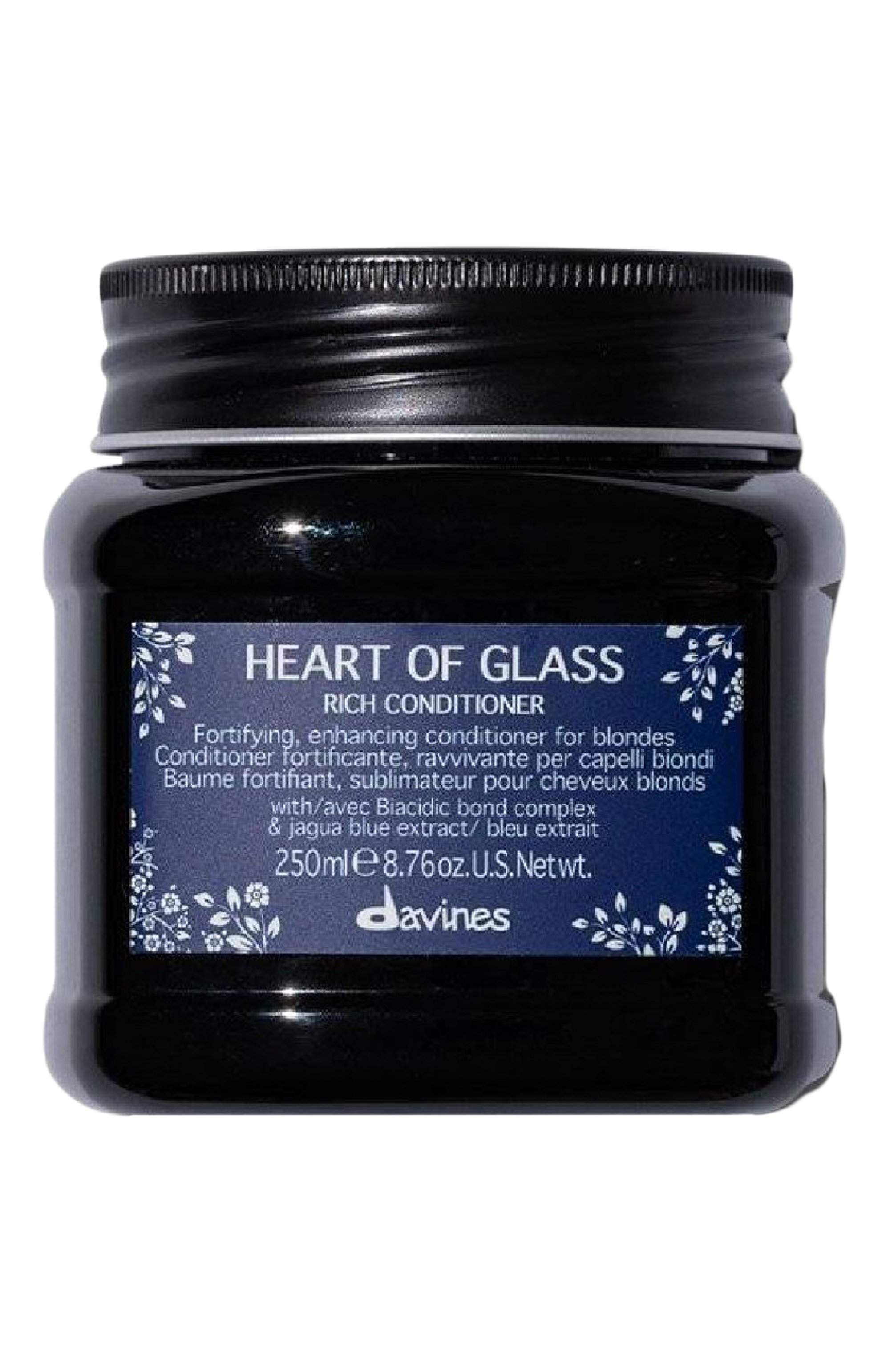 Питательный кондиционер для защиты и сияния светлых волос heart of glass (250ml) DAVINES, арт. 72003, фото 1