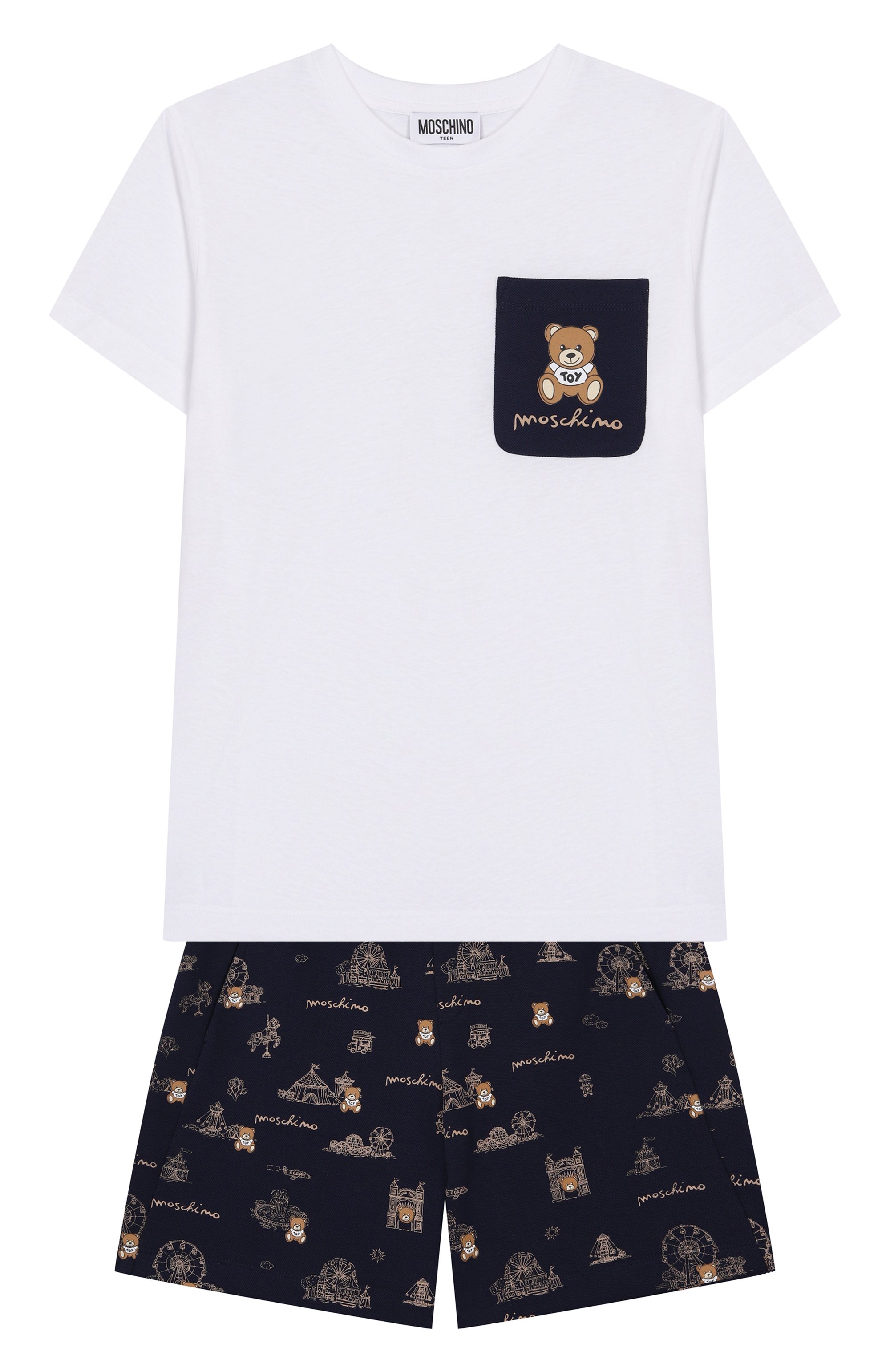 Комплект из футболки и шорт MOSCHINO, арт. HUG00P/LCB60/10-14, фото 1