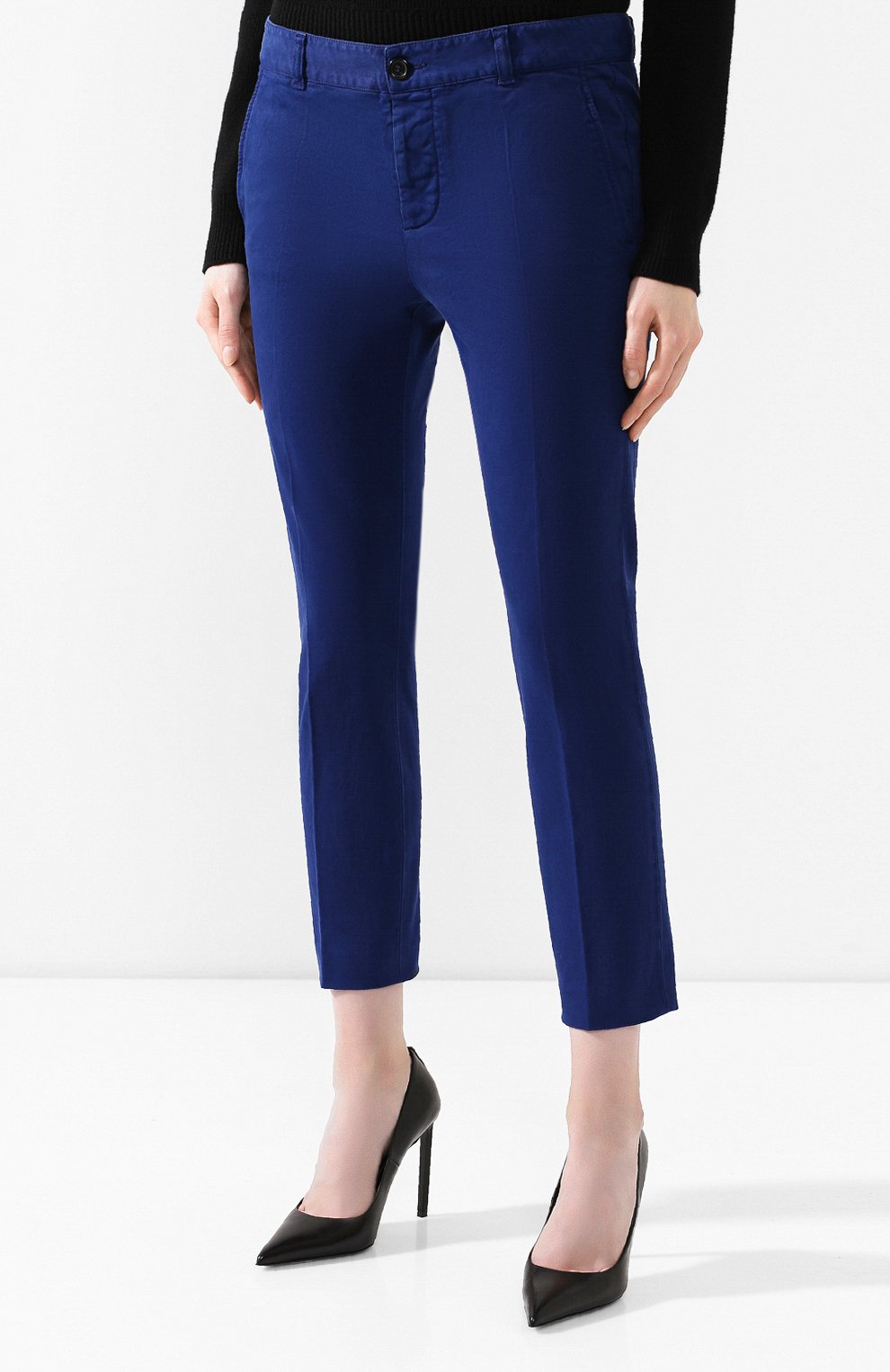 Хлопковые брюки DSQUARED2 синего цвета по цене 45650 руб., арт. S72KA0939/S52240, фото 3 Хлопковые брюки DSQUARED2, арт. S72KA0939/S52240, фото 3