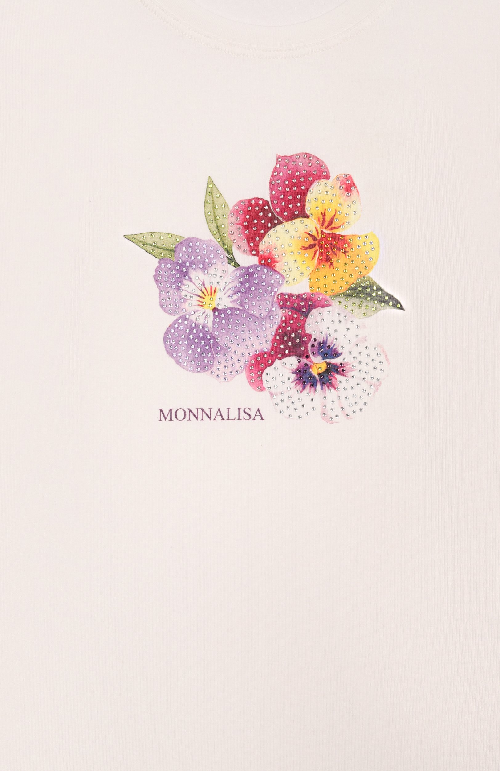 Хлопковый лонгслив MONNALISA, арт. 19H610, фото 3