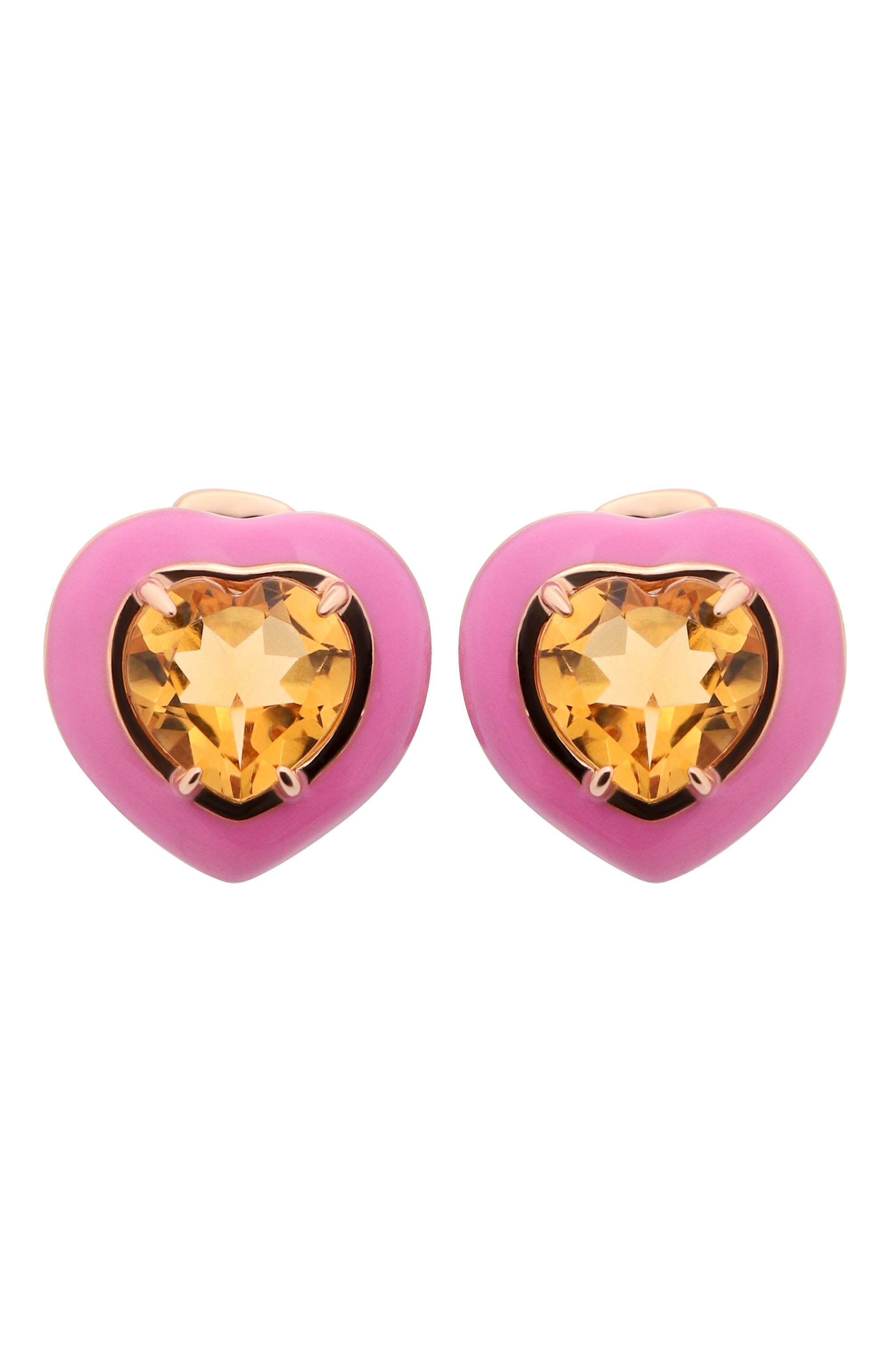 Серьги courage с цитринами MOONKA розового цвета по цене 18900 руб., арт. crg-er-ctr, фото 1 Серьги courage с цитринами MOONKA, арт. crg-er-ctr, фото 1