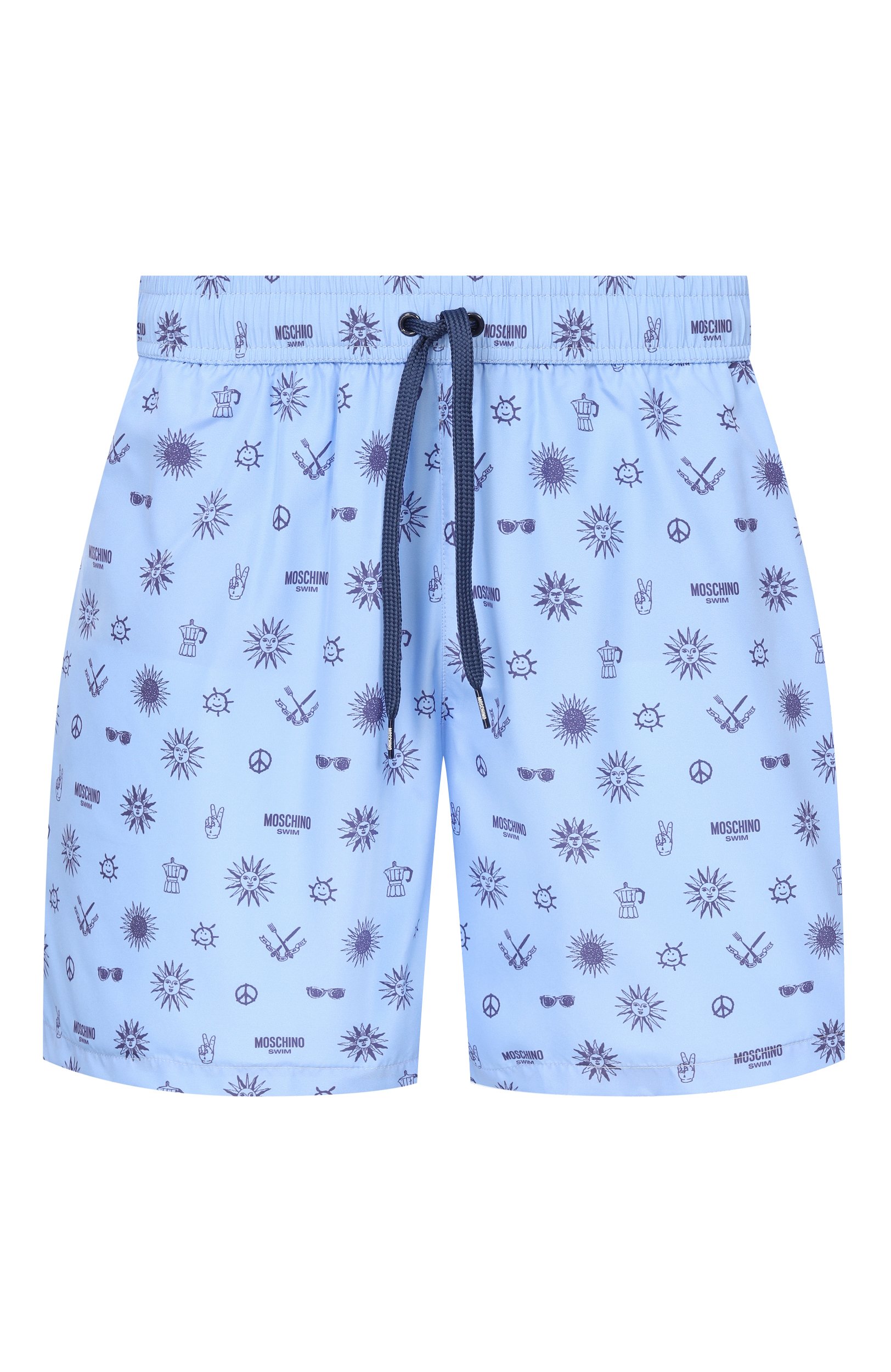 Плавки-шорты MOSCHINO голубого цвета по цене 20750 руб., арт. A4238/9416, фото 1 Плавки-шорты MOSCHINO, арт. A4238/9416, фото 1