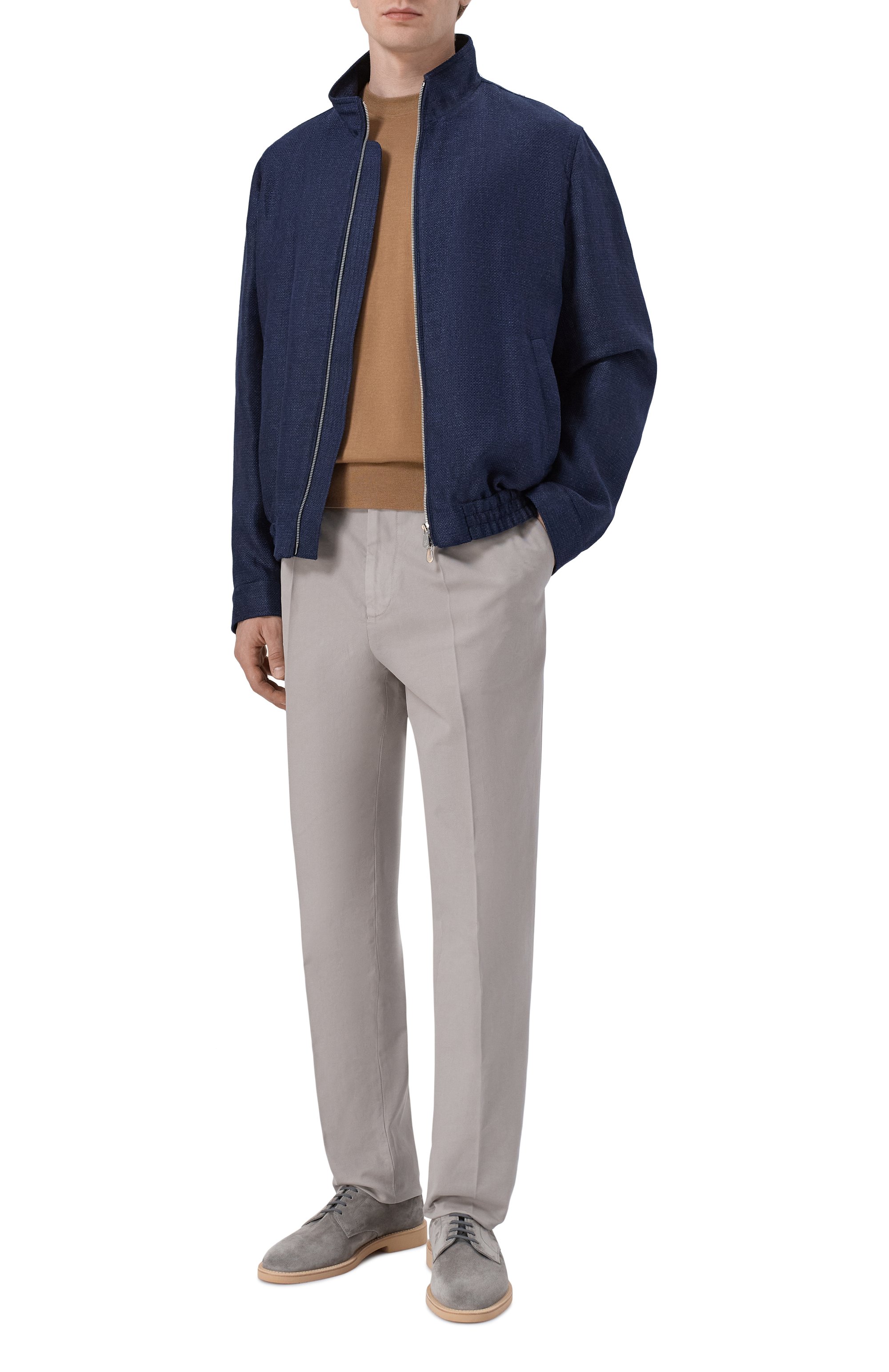 Бомбер из шелка и льна BRUNELLO CUCINELLI, арт. MZ4036580, фото 2