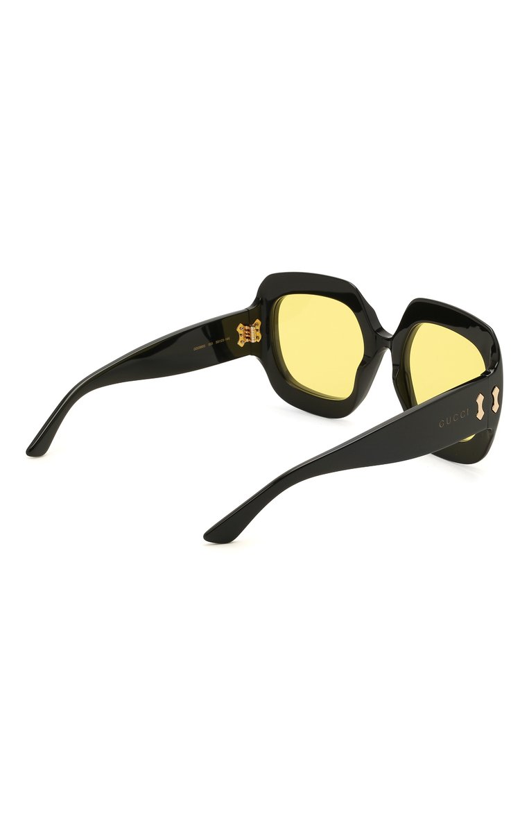 Женские солнцезащитные очки GUCCI черного цвета, арт. GG0988S 003 | Фото 4 (Тип очков: С/з; Региональные ограничения белый список (Axapta Mercury): RU, Не проставлено; Материал: Пластик; Нос: Не проставлено; Очки форма: Квадратные, Бабочка; Оптика Гендер: оптика-женское)