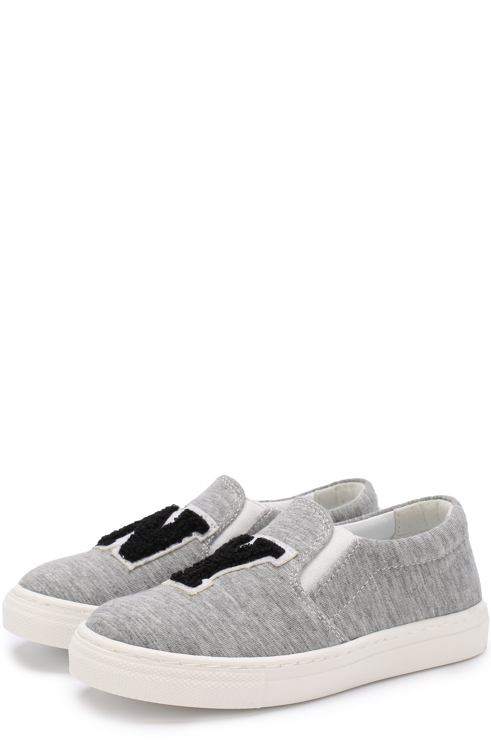 Текстильные слипоны с нашивками JOSHUA`S KIDZ, арт. KCN017 GREY JERSEY NY, фото 1