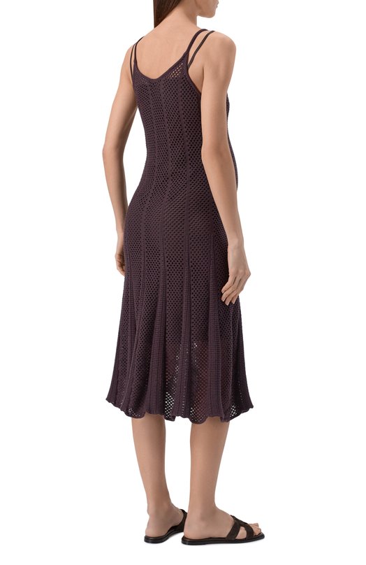 Хлопковое платье Pietro Brunelli ASG001/C00102 Коричневый  ASG001/C00102 Фото 3