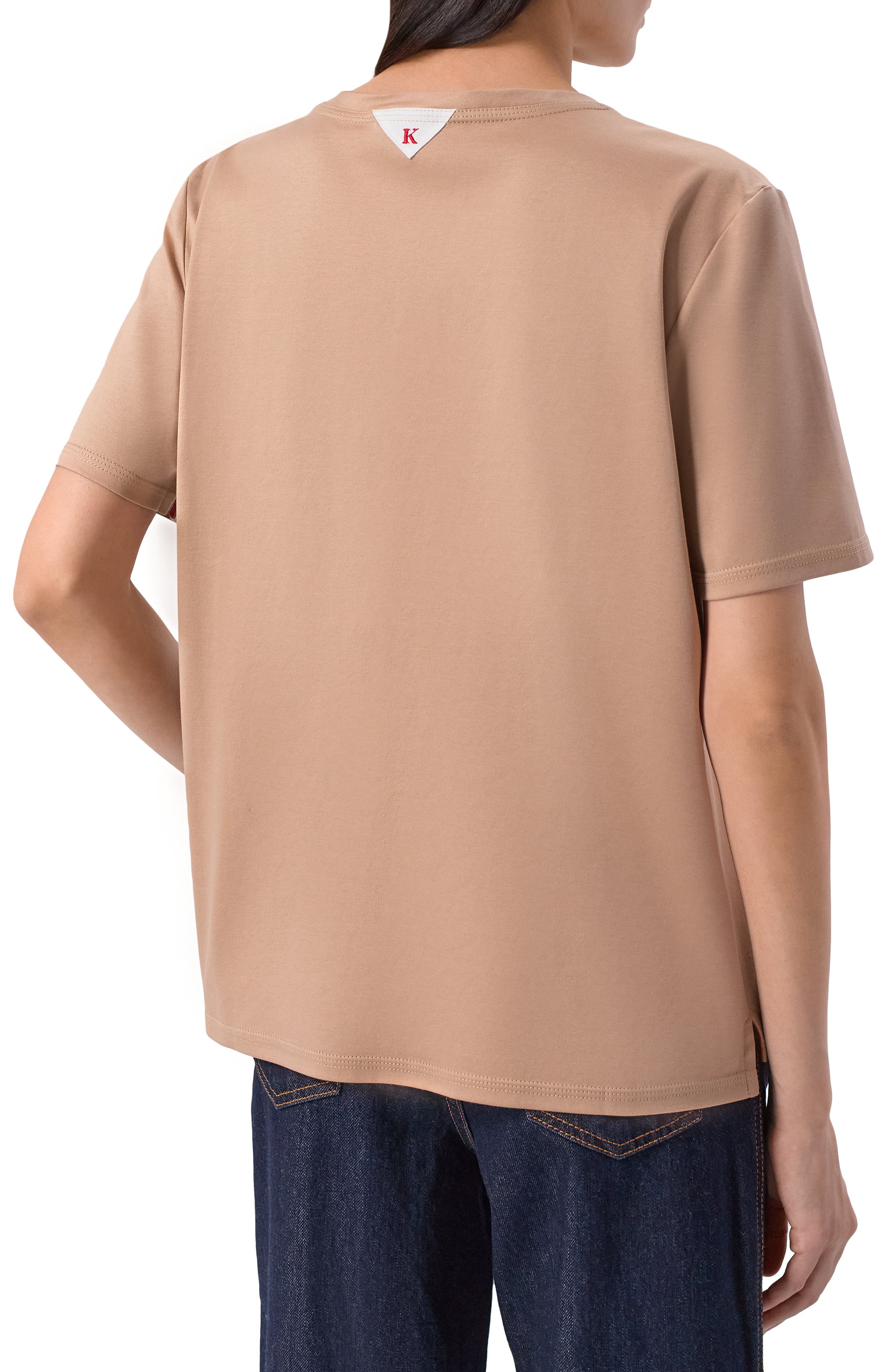 Хлопковая футболка KITON, арт. D61449H0805104, фото 4