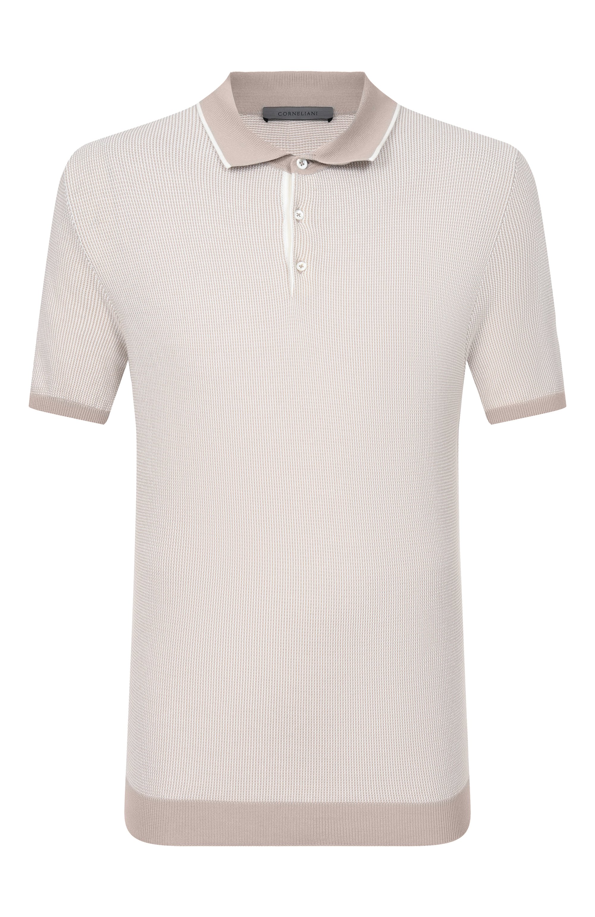 Хлопковое поло CORNELIANI бежевого цвета по цене 66050 руб., арт. 27M507/2725128, фото 1 Хлопковое поло CORNELIANI, арт. 27M507/2725128, фото 1