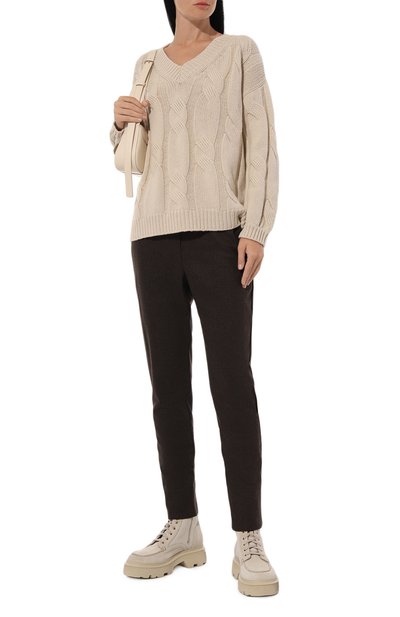 Шерстяные брюки LORENA ANTONIAZZI, арт. PA80AA/4010, фото 2