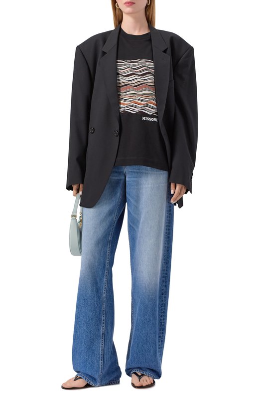 Хлопковая футболка Missoni DS25WL06/BJ00PJ Чёрный  DS25WL06/BJ00PJ Фото 2