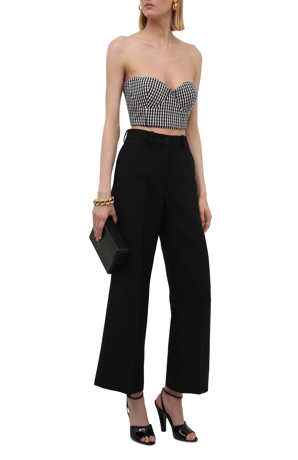 Кожаные босоножки SAINT LAURENT, арт. 661371/1TV00, фото 2