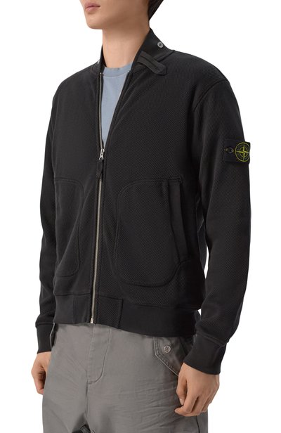 Хлопковая толстовка STONE ISLAND черного цвета по цене 72850 руб., арт. L1S156100014/S0297, фото 3 Хлопковая толстовка STONE ISLAND, арт. L1S156100014/S0297, фото 3