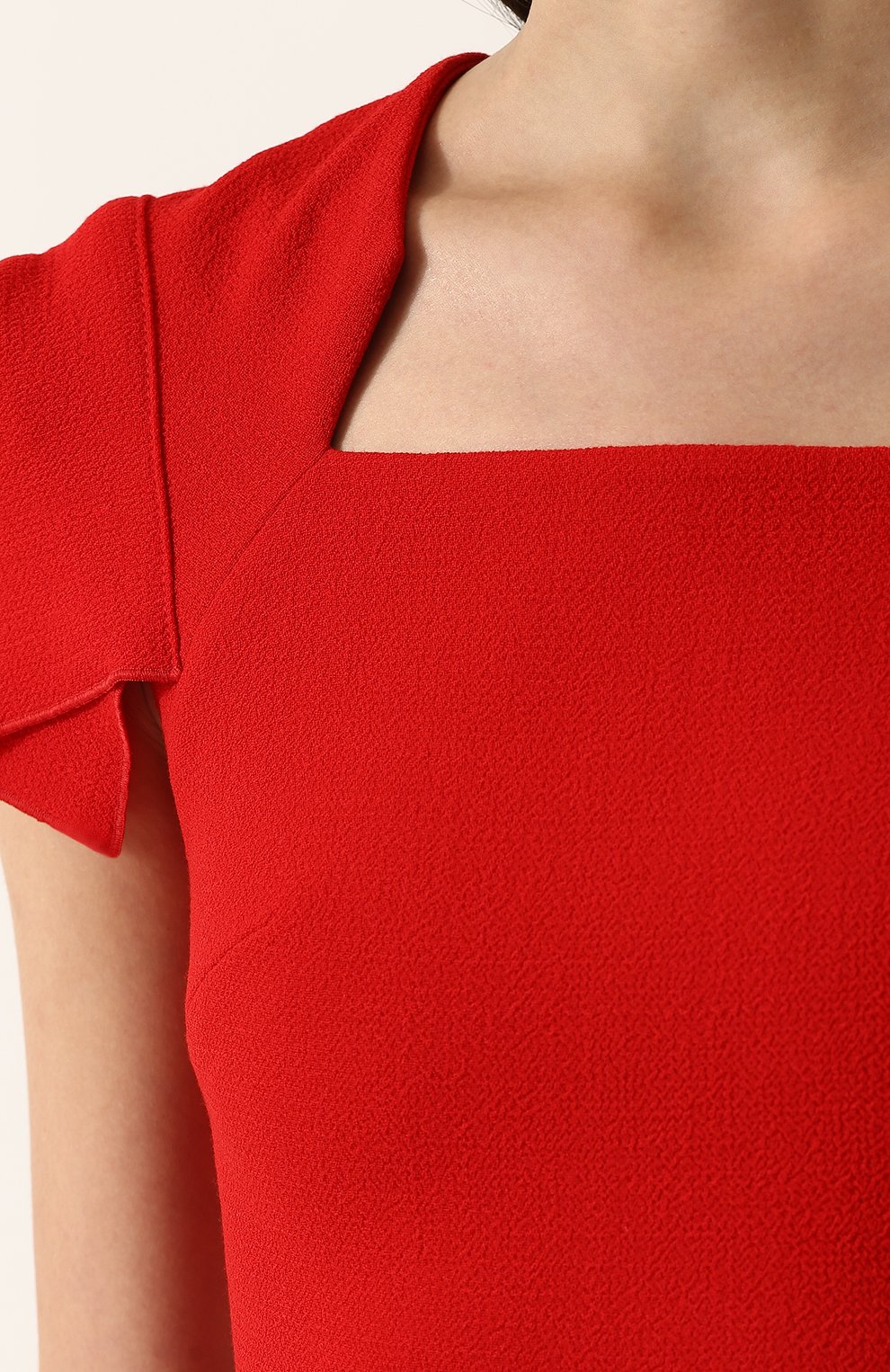 Однотонное платье-футляр с коротким рукавом ROLAND MOURET, арт. PS18/S0174/F4044, фото 5