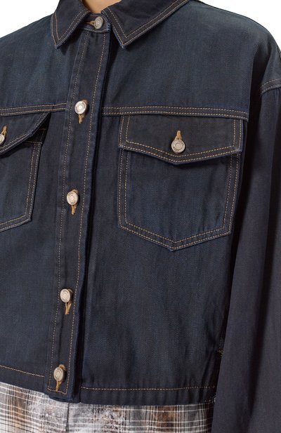 Джинсовая куртка JUUN.J темно-синего цвета по цене 65200 руб., арт. JW5311W05P, фото 5 Джинсовая куртка JUUN.J, арт. JW5311W05P, фото 5