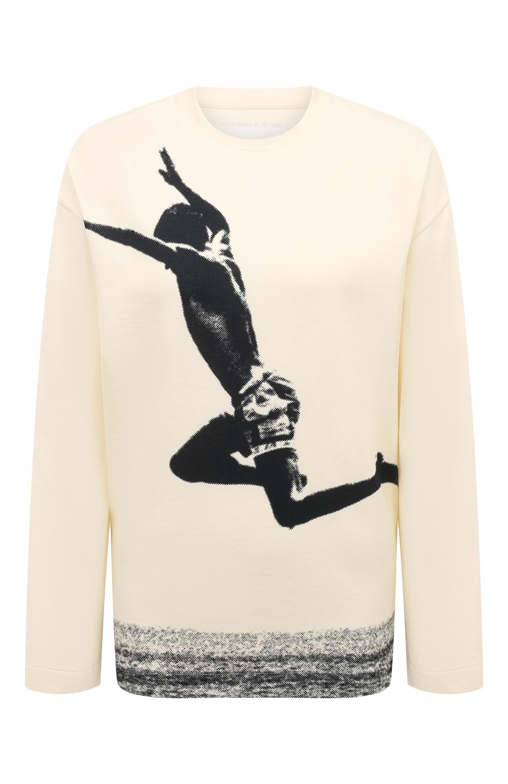 Хлопковый лонгслив JIL SANDER кремового цвета по цене 76850 руб., арт. J03GC0120/J20220, фото 1 Хлопковый лонгслив JIL SANDER, арт. J03GC0120/J20220, фото 1