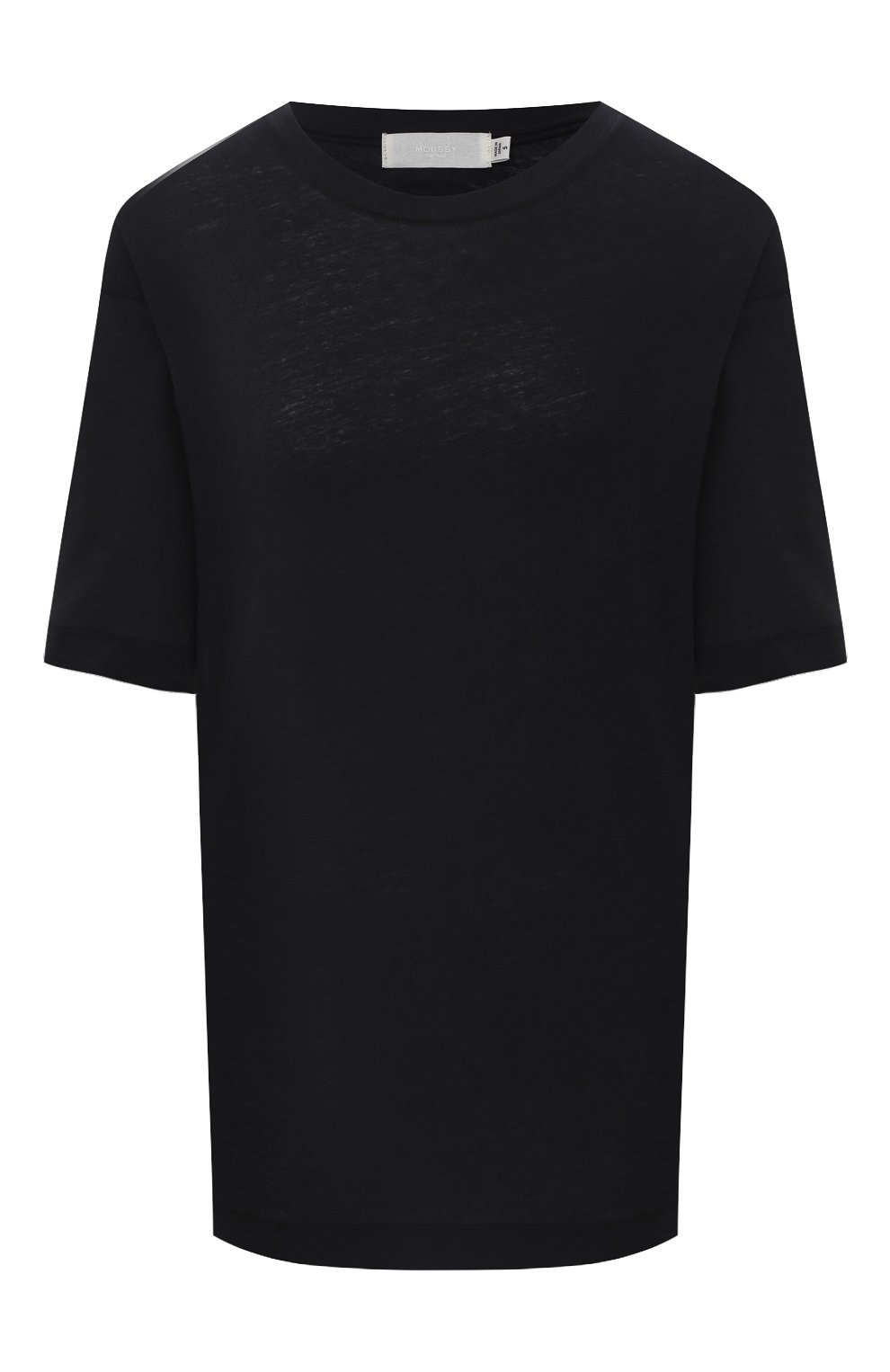 Футболка из хлопка и льна MOUSSY черного цвета по цене 9895 руб., арт. 025DS380-0390, фото 1 Футболка из хлопка и льна MOUSSY, арт. 025DS380-0390, фото 1