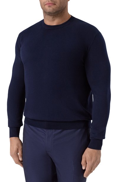 Хлопковый джемпер MVST темно-синего цвета по цене 78750 руб., арт. MS61-653MUBIG, фото 3 Хлопковый джемпер MVST, арт. MS61-653MUBIG, фото 3