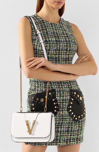 Сумка virtus VERSACE белого цвета по цене 235000 руб., арт. DBFG985/D5VIT, фото 2 Сумка virtus VERSACE, арт. DBFG985/D5VIT, фото 2