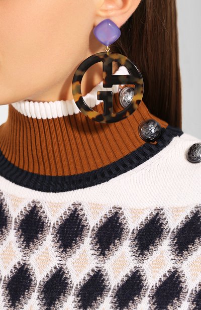 Клипсы GIORGIO ARMANI разноцветного цвета по цене 38200 руб., арт. 61S643/0P763, фото 2 Клипсы GIORGIO ARMANI, арт. 61S643/0P763, фото 2