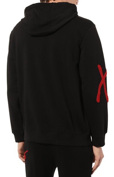 Хлопковое худи HUGO черного цвета по цене 12950 руб., арт. 50482920, фото 4 Хлопковое худи HUGO, арт. 50482920, фото 4