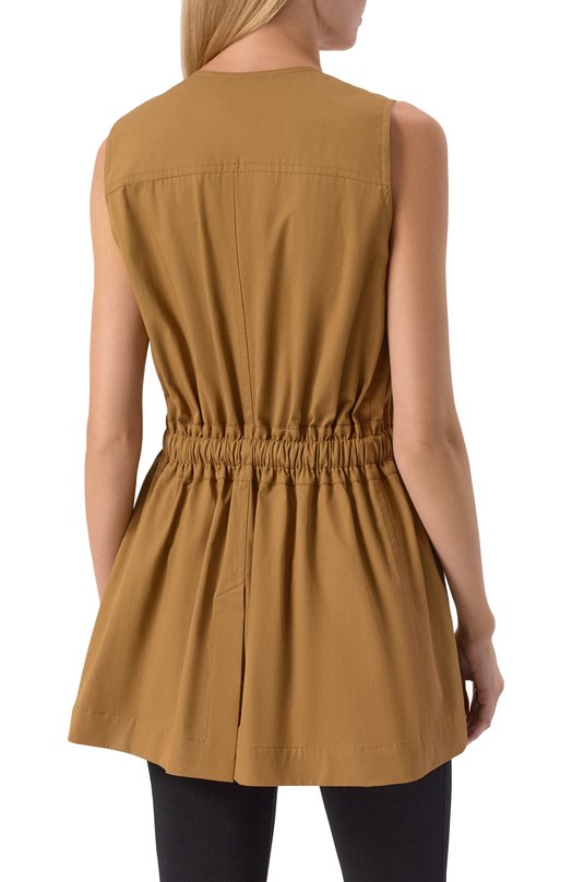 Хлопковый жилет Chloé CH25UGI10118 Бежевый  CH25UGI10118 Фото 4