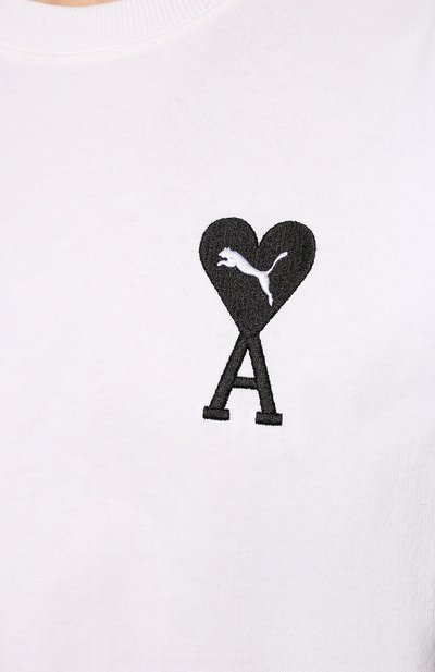 Хлопковая футболка puma x ami PUMA, арт. 53407302, фото 5