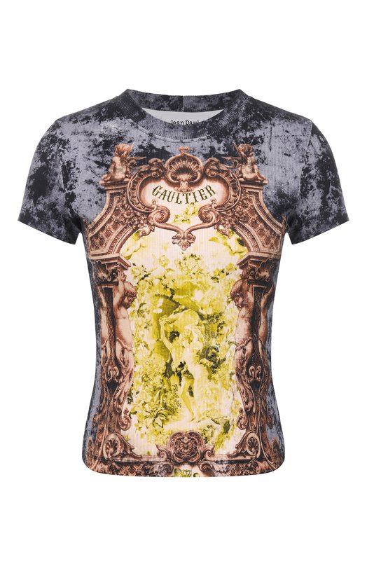 Хлопковая футболка Jean Paul Gaultier 25/04-W-T0301/J013P Разноцветный 25/04-W-T0301/J013P