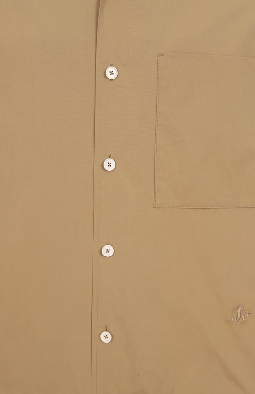 Хлопковая рубашка Jil Sander J47DL0166/J45292 Бежевый  J47DL0166/J45292 Фото 6