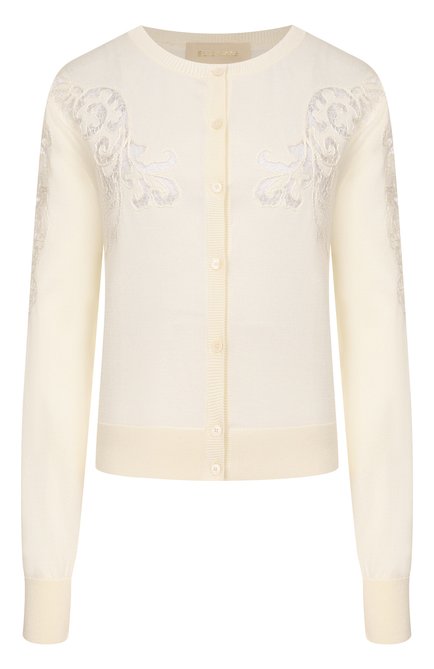 Женский кардиган из хлопка и вискозы ELIE SAAB, арт. TW010NR26/CK014