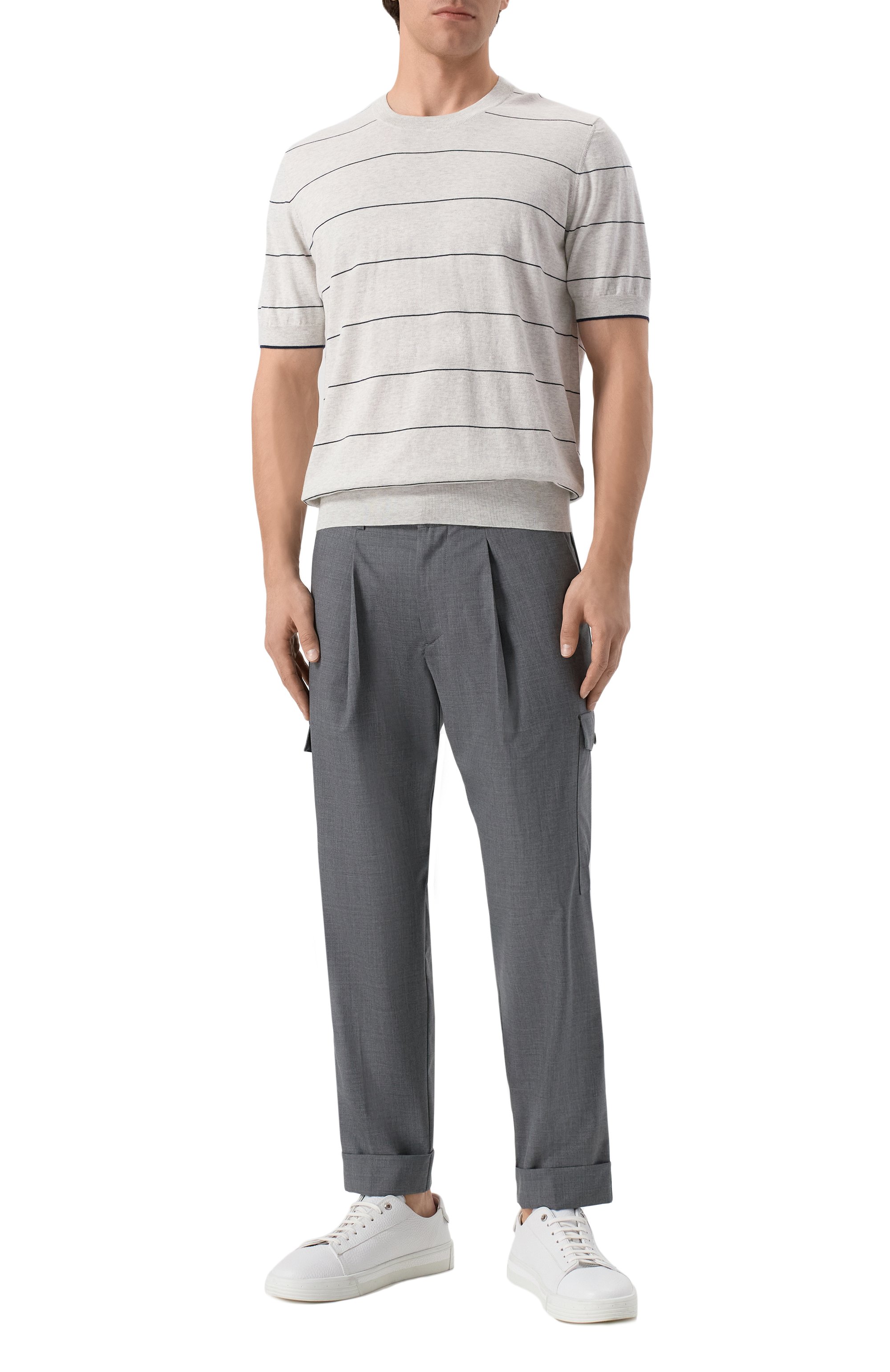 Шерстяные брюки-карго KITON, арт. UPKN024K0371102, фото 2