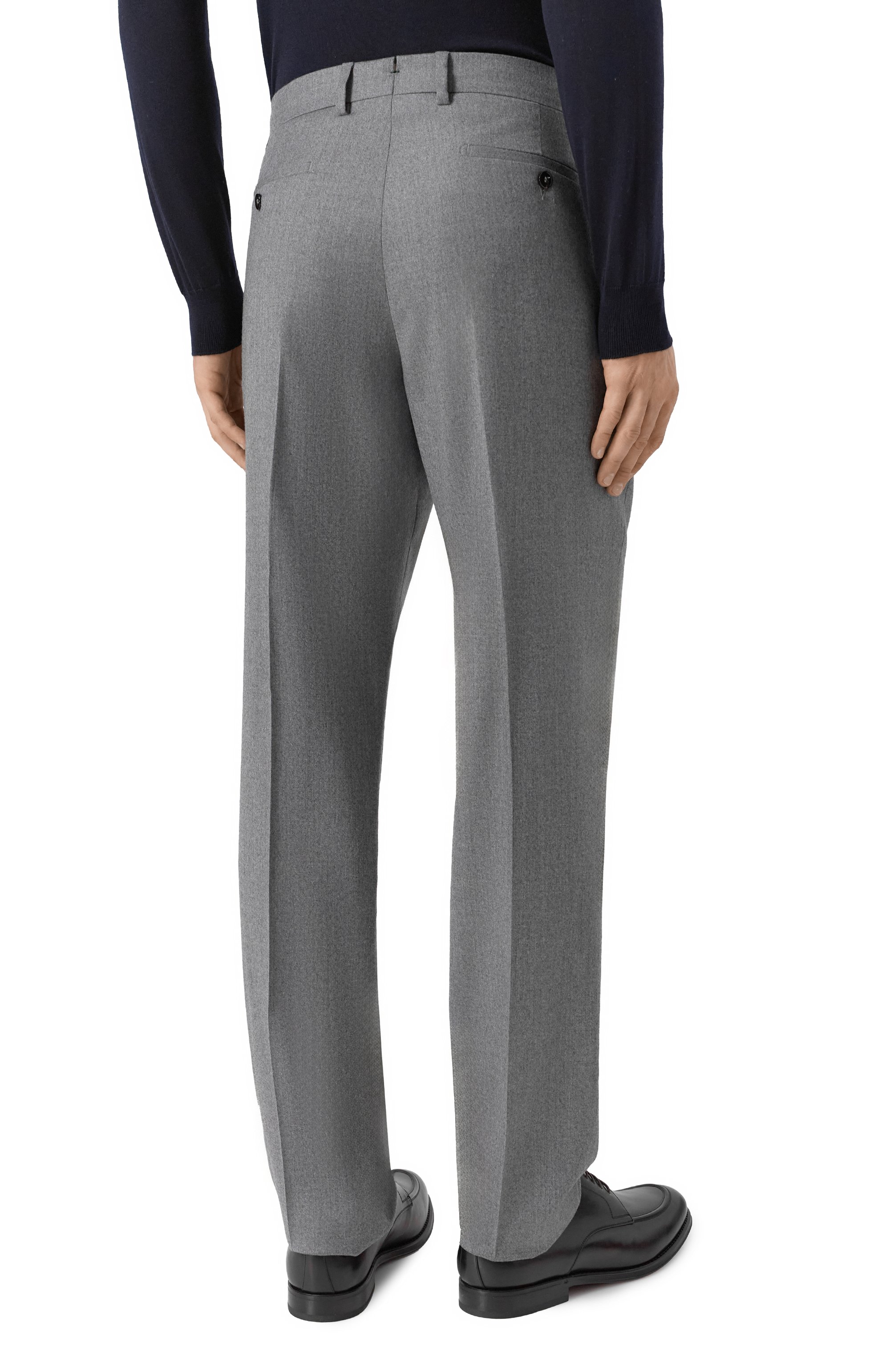 Брюки из шерсти и шелка BERWICH серого цвета по цене 62950 руб., арт. VULCAN0 195/DR1483, фото 4 Брюки из шерсти и шелка BERWICH, арт. VULCAN0 195/DR1483, фото 4