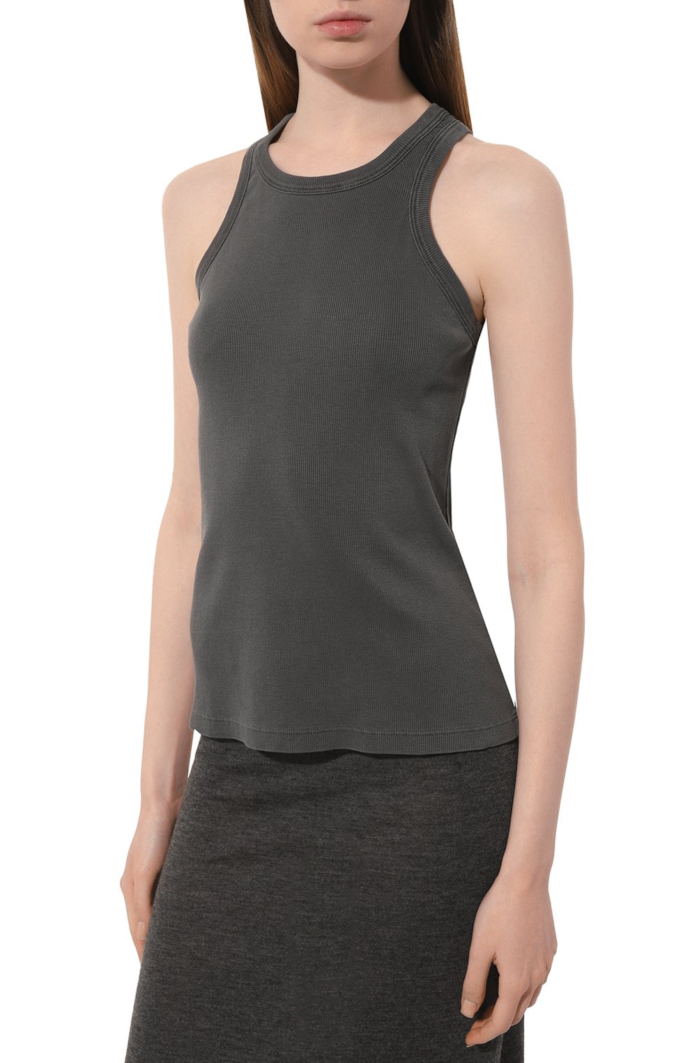 Хлопковая майка ELECTRIC AND ROSE серого цвета по цене 18500 руб., арт. LFTP68-VIN, фото 3 Хлопковая майка ELECTRIC AND ROSE, арт. LFTP68-VIN, фото 3