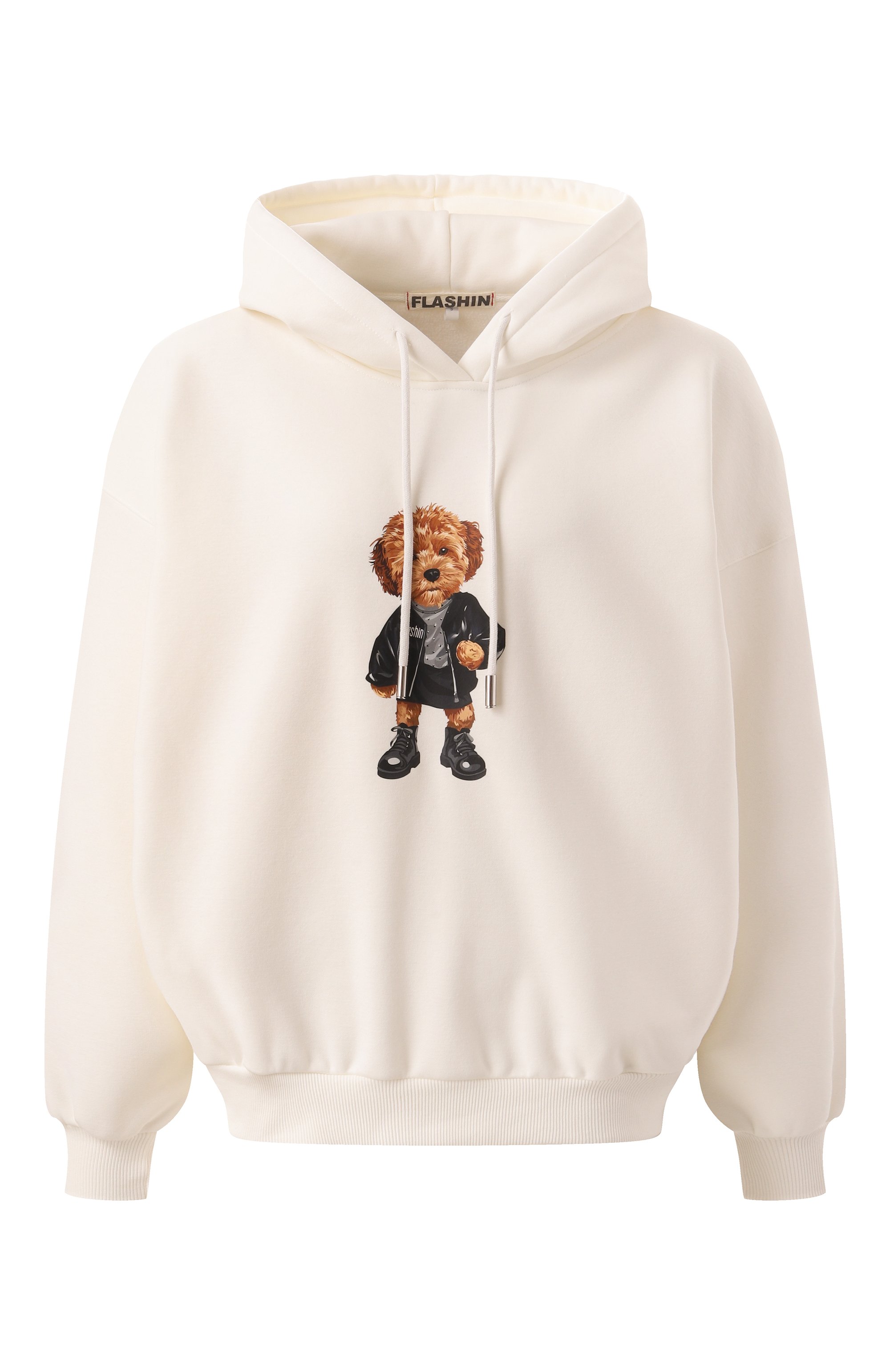 Худи FLASHIN молочного цвета по цене 19800 руб., арт. FF25HDOM, фото 1 Худи FLASHIN, арт. FF25HDOM, фото 1